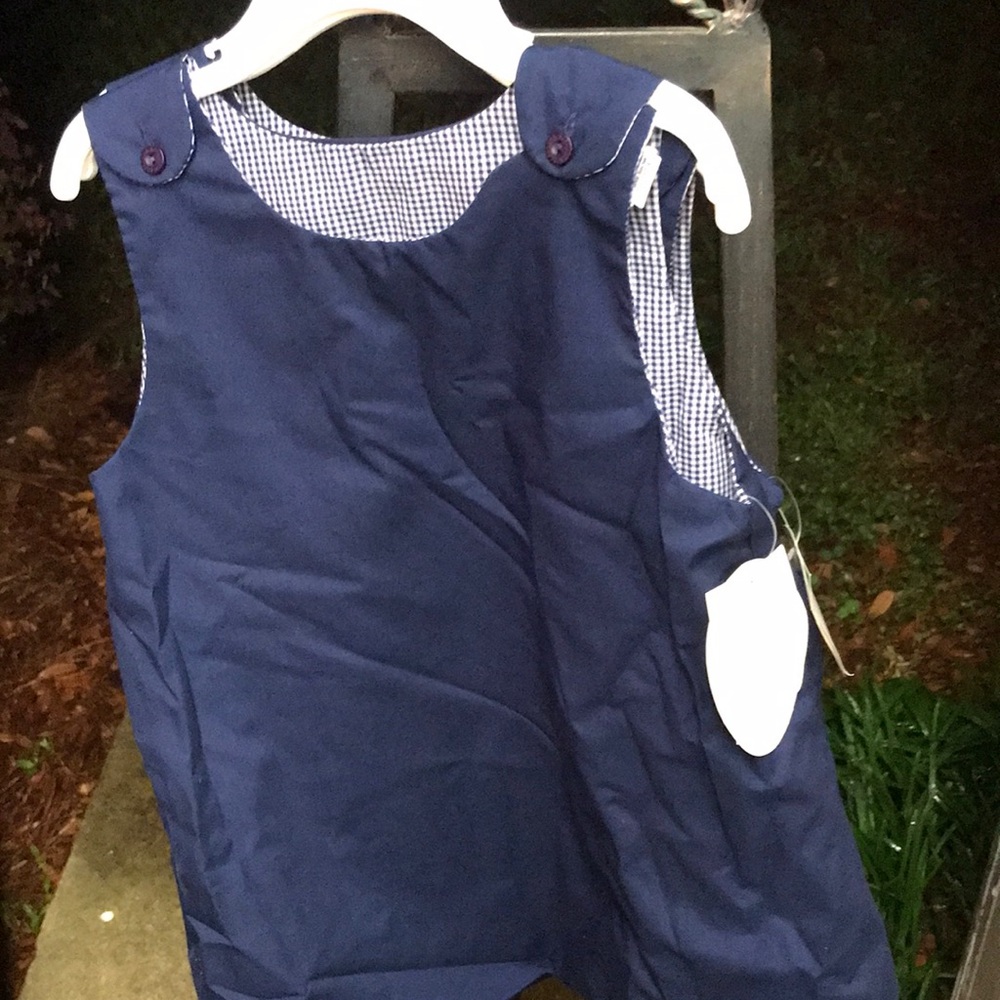 Navy Reversible Dress Blank monogram